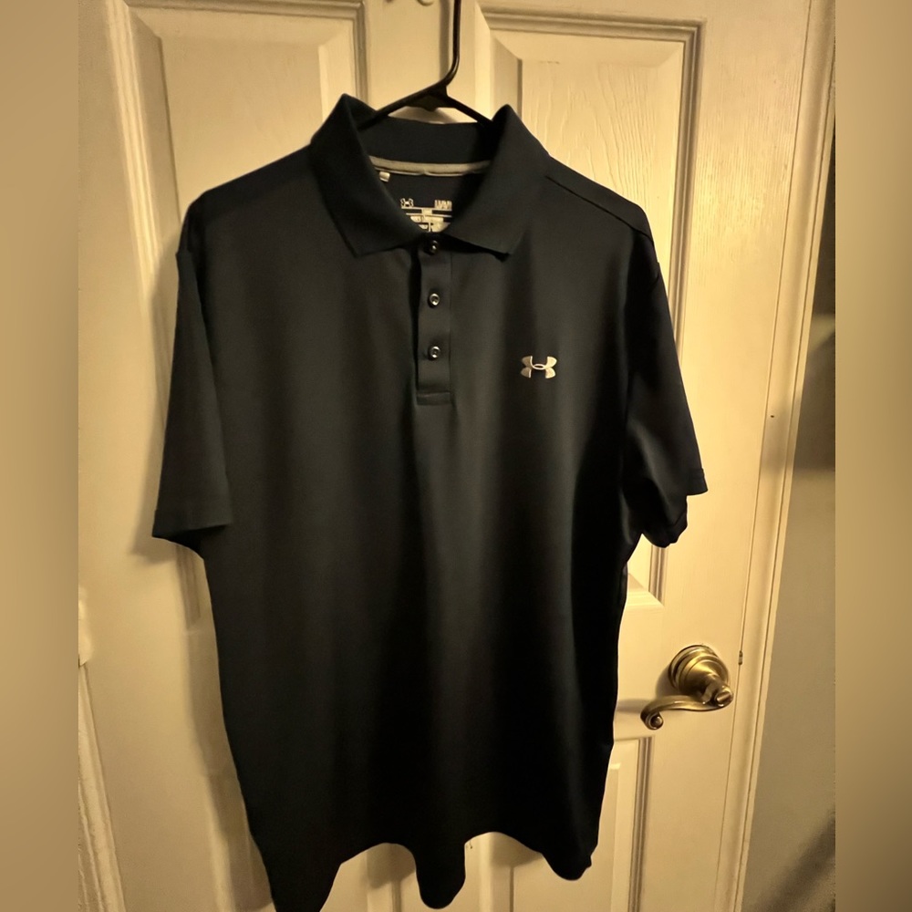 Men’s Under Armour polo golf too blue large